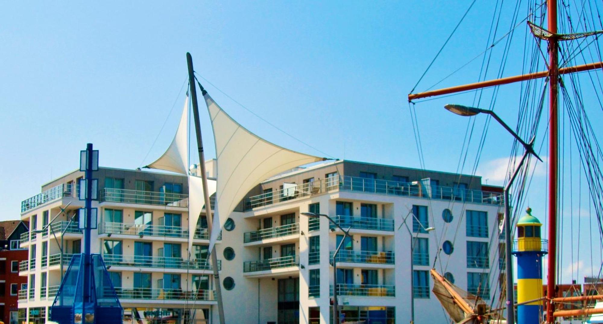 Apartment 12 - "Silbermoewe I" - Blickrichtung Yacht- Und Binnenhafenoffenes Meer Eckernförde Eksteriør billede